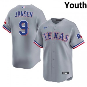 Danny Jansen #9 Rangers Baseball Jersey | Classic Youth Gray Sewn Edition 13123578