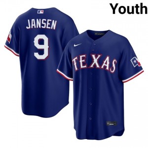 Youth Danny Jansen #9 Royal Stitched Jersey | TEX Rangers Elite Baseball Gear 84340022