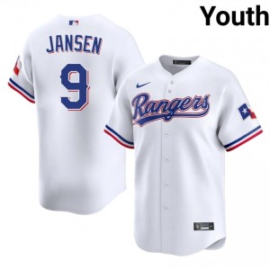 White Danny Jansen #9 Texas Baseball Embroidery Jersey | Durable Youth Fit 52463926